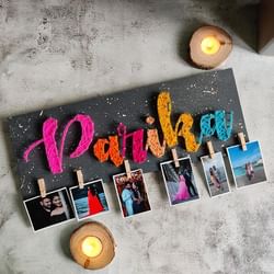 Personalised Name Plate rakhi gift for sister