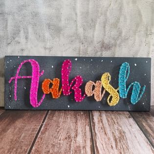 Personalised Name Plate rakhi gift for sister
