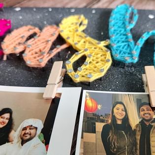 Personalised Name Plate rakhi gift for sister