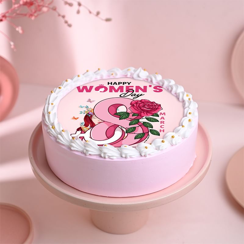 unique Women's Day poster cake