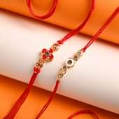 Buy Studded Dual Embellished Rakhis For Brother - Set of 2 rakhi