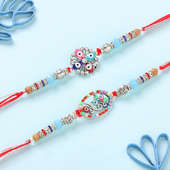 Studded Evil Eye Charm Rakhi