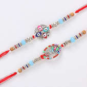 Studded Evil Eye Charm Rakhi