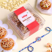 Studded Evil Eye Rakhi With Baklawa Tarts