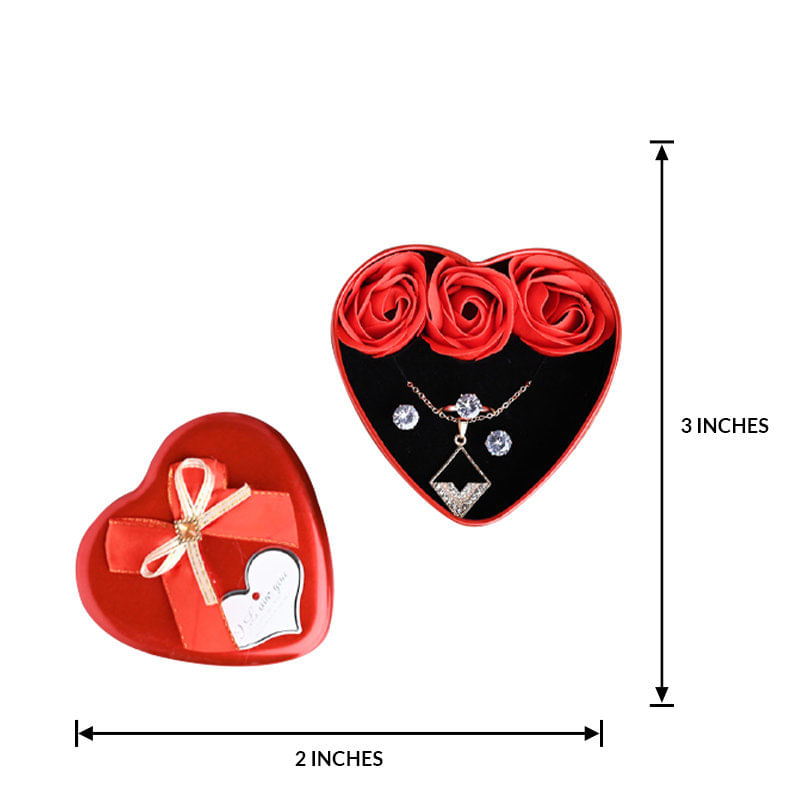 Studded Jewelry Heart Box 