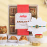 Studded Om N Trident Rakhi With Assorted Baklawa
