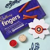 Captain America Rakhi With Cadbury Chocolate