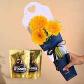Stunning Gerbera Sleeve N Chocolates