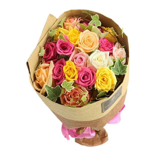 Stunning Multi-Colored Rose Bouquet