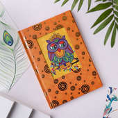 Stunning Orange Owl Notebook
