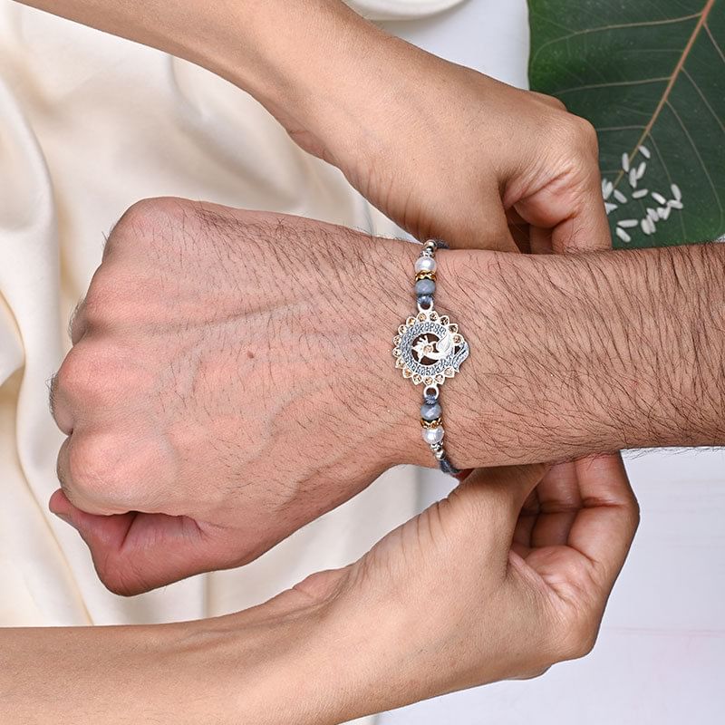 Pure Silver Rakhi Online Delivery