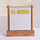 Wood Spiral Calendar Holder for Study Desks 