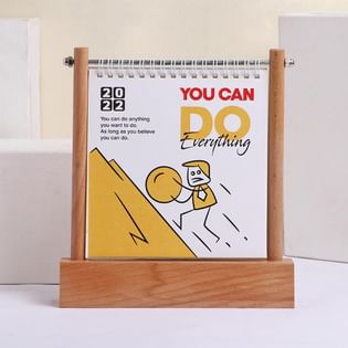 Stunning Wood Spiral Calendar Holder-Corporate