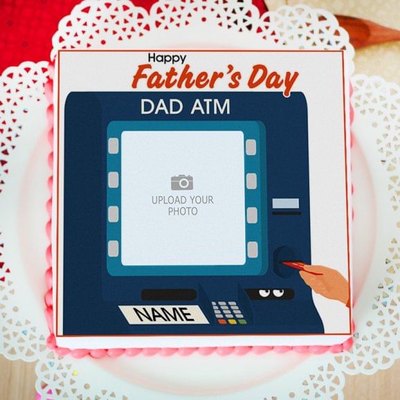 Fathers day photo cake - Top View