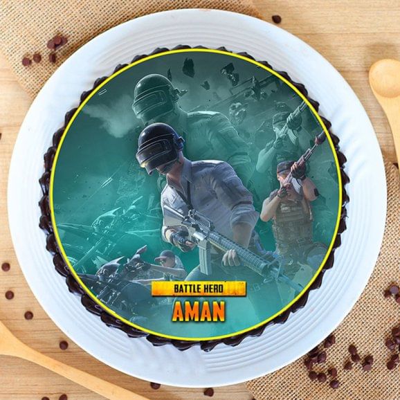 PUBG Battle Hero Poster Cake Online