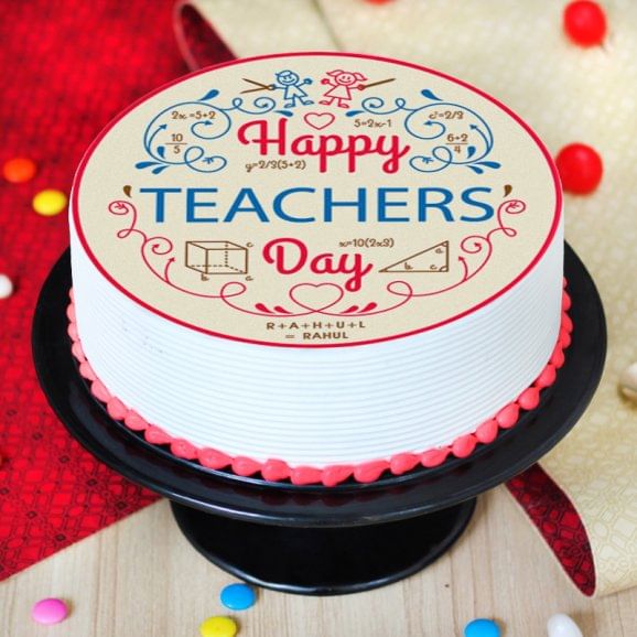 Teachers Day Poster Cake - Zoom View