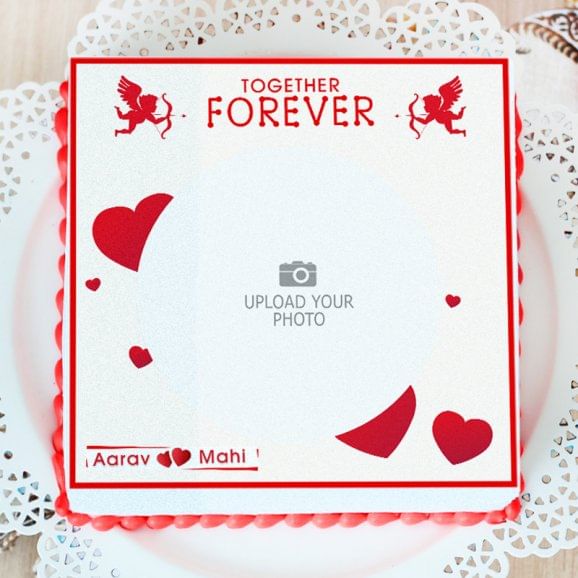 Valentine Photo Cake - Top View