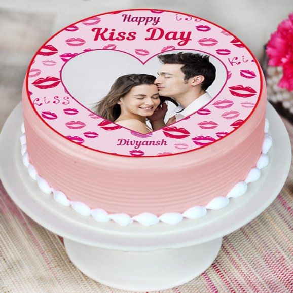 Photo Cake for Kiss Day