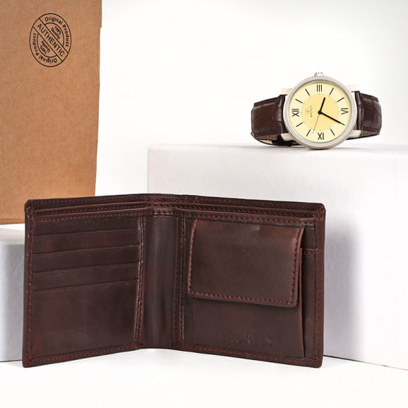 Men Watch N Wallet - Birthday Gift For Husband