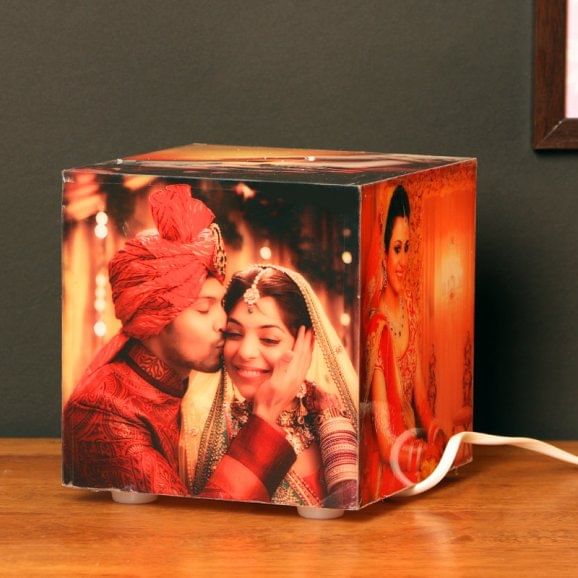 Personalized Cubelit Photo Lamp For Husband