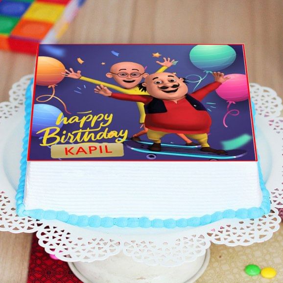 Motu Patlu Birthday Poster Cake