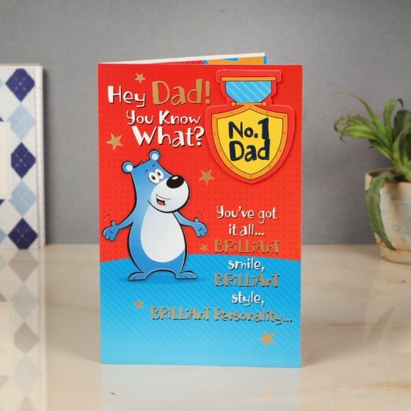 Number One Dad Greeting Card