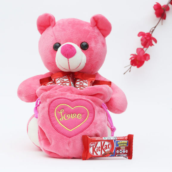 Pink Plush Kit Kat Teddy