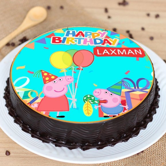 Peppa Pig Birthday Poster Cake