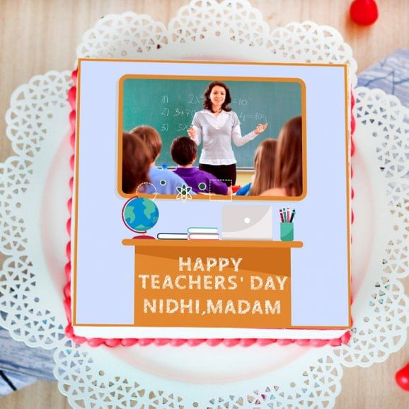 Teachers Day delicious Photo Cake