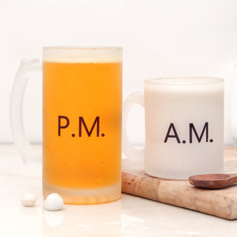 Customised Beer and Coffe Mug Set, Beer Glass