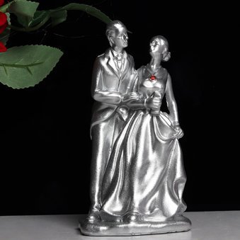 Silver Couple Statue