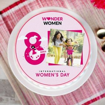 Women's day photo cake