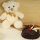 Rich Goldy Combo - 12 Inch Teddy with 500 gm Chocolate Cake