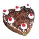 Heart Shaped Black Forest Cake - 1 Kg