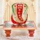 Lord Ganesha Marble Figurine on Marble Chowki - A Divine Gift