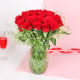 Kiss Red Rose Vase