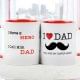 Dad you are My Super Hero Quoted Duotone Mug for Fathers Day with Both Side View