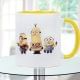 I am with stupid Quoted and Minions Printed Duotone Mug