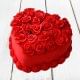 Heart Shape Strawberry Rose Cake