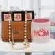 Handmade chocolate and mug with Caramel color Wrangler clutch and beautiful necklace - Memorable Mothers day gift