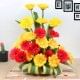 20 Red and Yellow Gerberas Arrangement