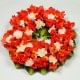 Wreath Arrangement of Glads and Carnations