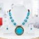 Blue passion Necklace with matched earings to gift