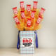 Bountiful Bro Kitkat Bouquet - 10 Nestle Kitkats Chocolates in Chocolate Box for Brother