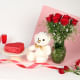 Cake Flower N Teddy Combo