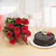 Red Rose and Cake Gift