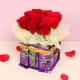 Red Roses and Chocolate Bouquet