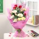 Carnation Rosey - 16 Mixed Flower Bouquet in Pink Packaging