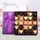 A box of 25 handmade chocolates with I Miss You message
