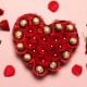 Heart Shaped Arrangement of Chocolates and Roses